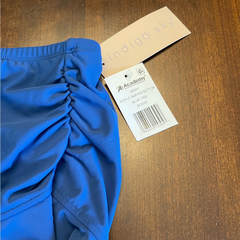 NWT Indigo Sky Academy Missy Ruffle Skirted Bottom Blue Tide - Picture 5 of 7